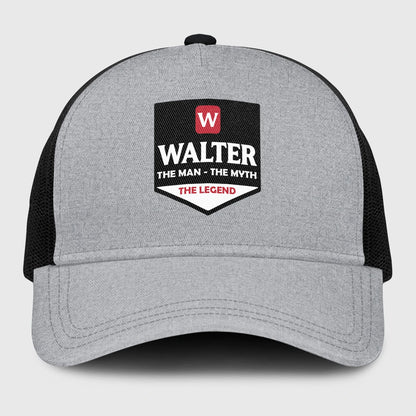 The Man The Myth The Legend Gray Mesh Cap WALTER 13K1 C189PF