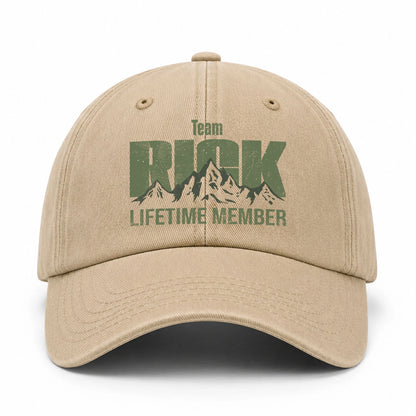 Team Your Name Lifetime Member Mountain Cap RICK 13K1 C58PF
