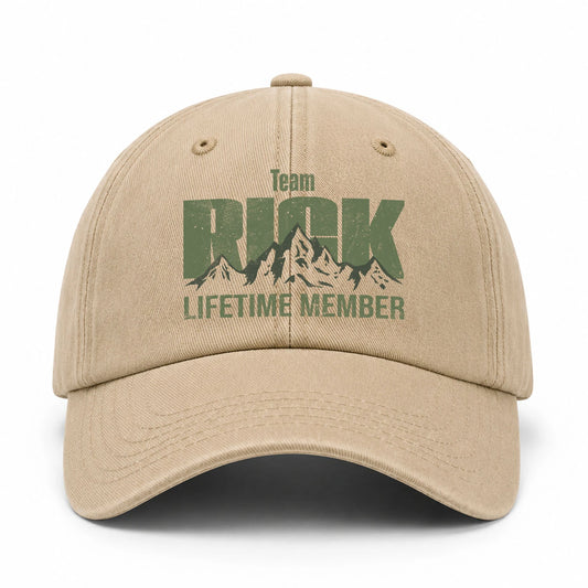 Team Your Name Lifetime Member Mountain Cap RICK 13K1 C58PF