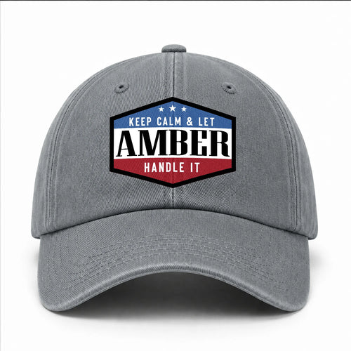 Keep Calm & Let Your Name Handle It Washed Cap AMBER 13K1 C87PF