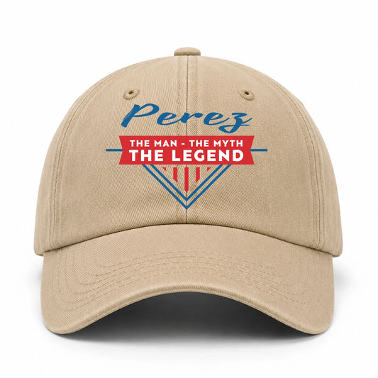 The Man The Myth The Legend Logo Washed Cap PEREZ 13K1 C37PF