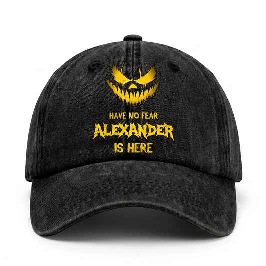 Have No Fear Your Name Is Here Jack O' Lantern Washed Cap ALEXANDER 13K1 C135PF