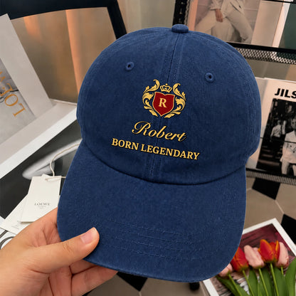 Born Legendary Royal Blue Washed Cap ROBERT 13K1 C183PF