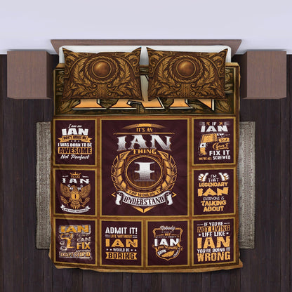 IAN Limited Edition Personalized Bedding Set 13K1-BS3