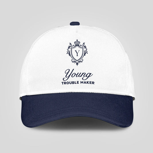 Trouble Maker Funny Blue And White Cap YOUNG 13K1 C152PF