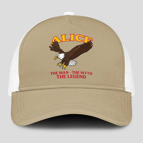 The Man The Myth The Legend Eagle Khaki Mesh Cap ALICE 13K1 C210PF