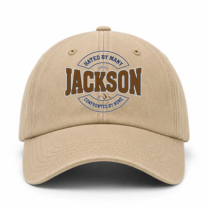 Hated By Many Confronted By None Washed Cap JACKSON 13K1 C36PF