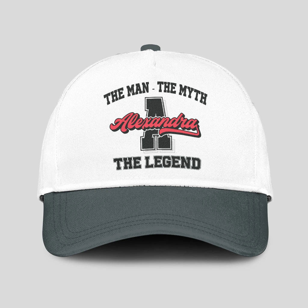 The Man The Myth The Legend Custom Initial Letter And Name Cap ALEXANDRA 13K1 C38PF