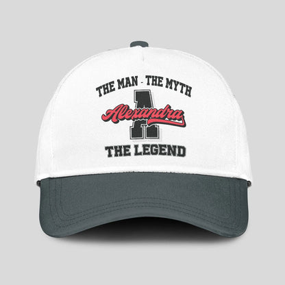The Man The Myth The Legend Custom Initial Letter And Name Cap ALEXANDRA 13K1 C38PF