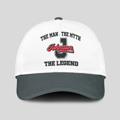 The Man The Myth The Legend Custom Initial Letter And Name Cap JOHNSON 13K1 C38PF