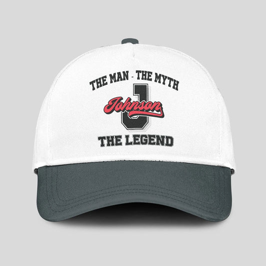 The Man The Myth The Legend Custom Initial Letter And Name Cap JOHNSON 13K1 C38PF