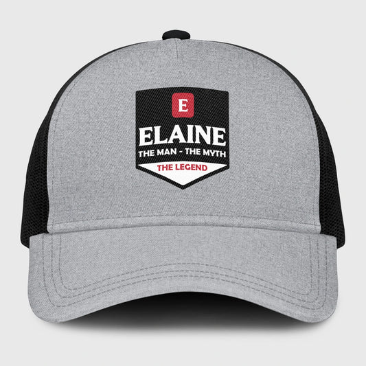 The Man The Myth The Legend Gray Mesh Cap ELAINE 13K1 C189PF