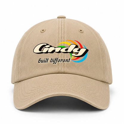 Your Name Built Different Retro Washed Cap CINDY 13K1 C55PF