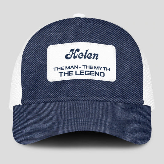 The Man The Myth The Legend Blue Denim Mesh Cap HELEN 13K1 C194PF