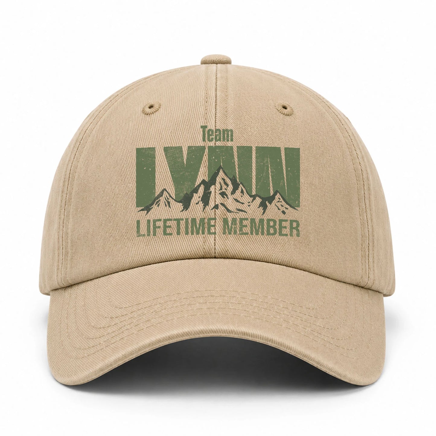 Team Your Name Lifetime Member Mountain Cap LYNN 13K1 C58PF