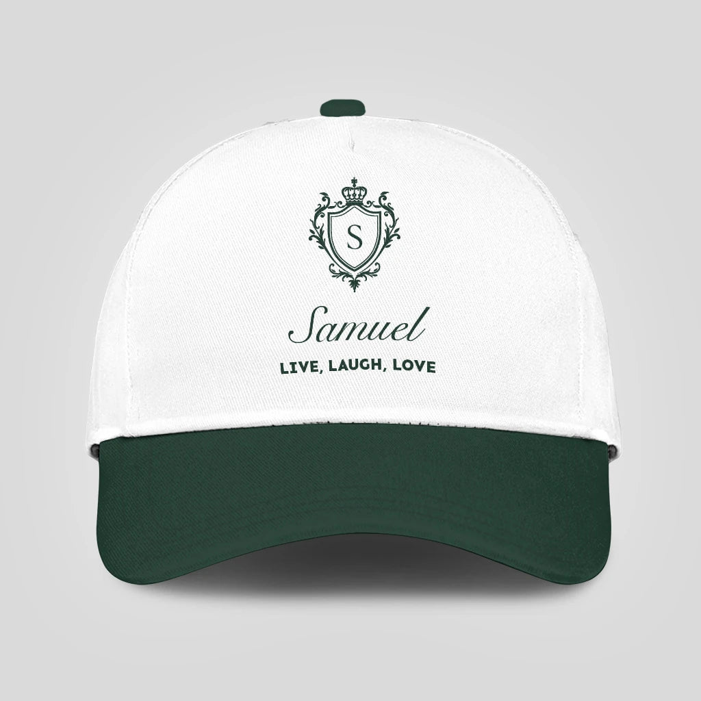 Live Laugh Love Elegant Blue And White Cap SAMUEL 13K1 C90PF