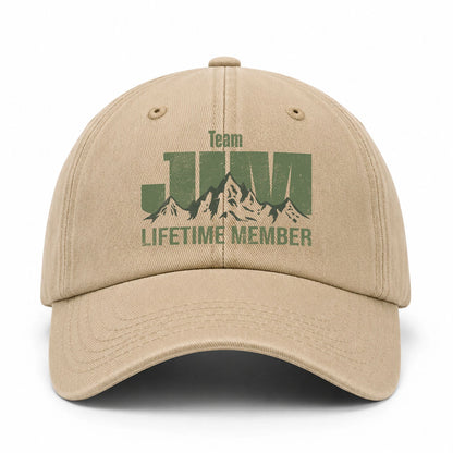 Team Your Name Lifetime Member Mountain Cap JIM 13K1 C58PF
