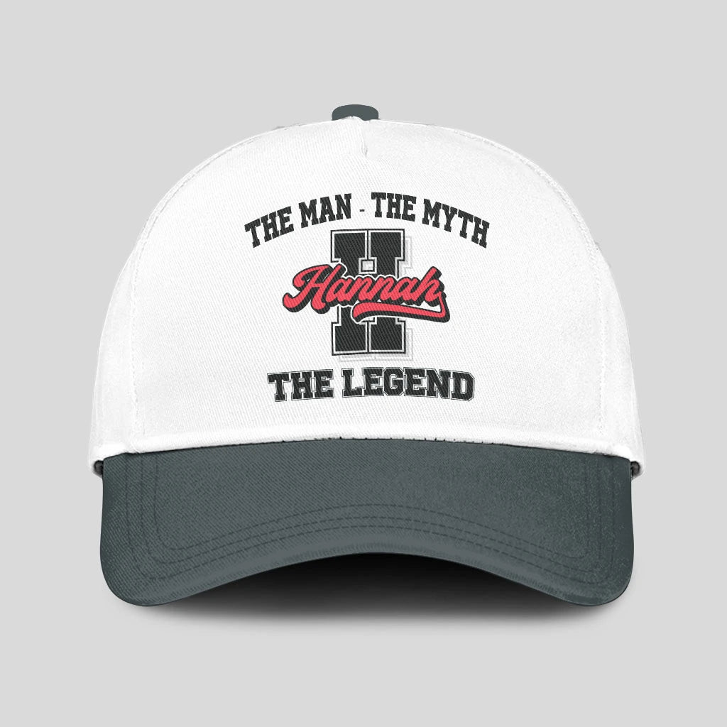 The Man The Myth The Legend Custom Initial Letter And Name Cap HANNAH 13K1 C38PF
