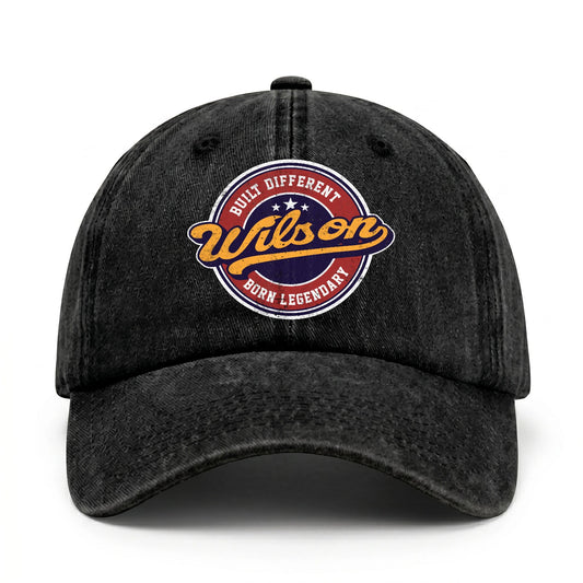Built Different Born Legendary Logo Washed Cap WILSON 13K1 C65PF