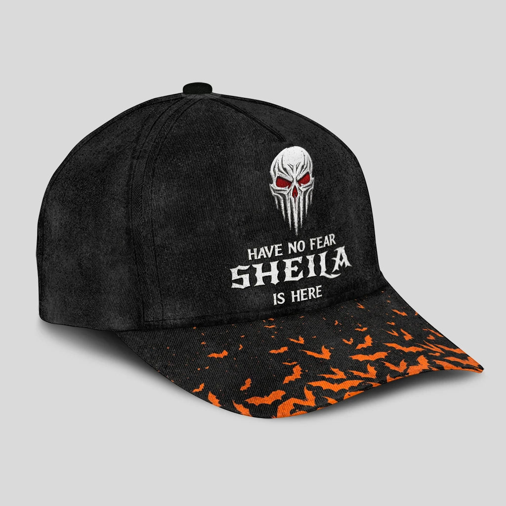 The Horrors Persist But So Does Your Name Skull Halloween Cap SHEILA 13K1 C125PF