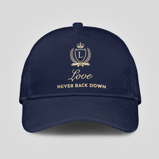 Never Back Down Luxury Crest Navy Cap LOVE 13K1 C167PF