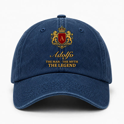 The Man The Myth The Legend Royal Blue Cap ADOLFO 13K6 C49PF