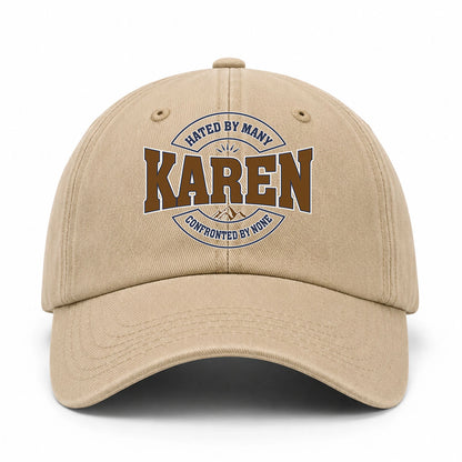 Hated By Many Confronted By None Washed Cap KAREN 13K1 C36PF