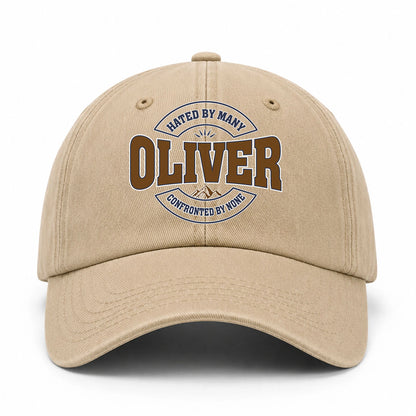Hated By Many Confronted By None Washed Cap OLIVER 13K1 C36PF