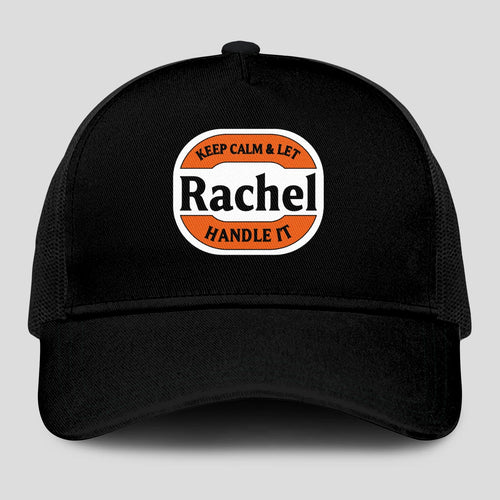 Keep Calm & Let Your Name Handle It Black Mesh Cap RACHEL 13K1 C199PF