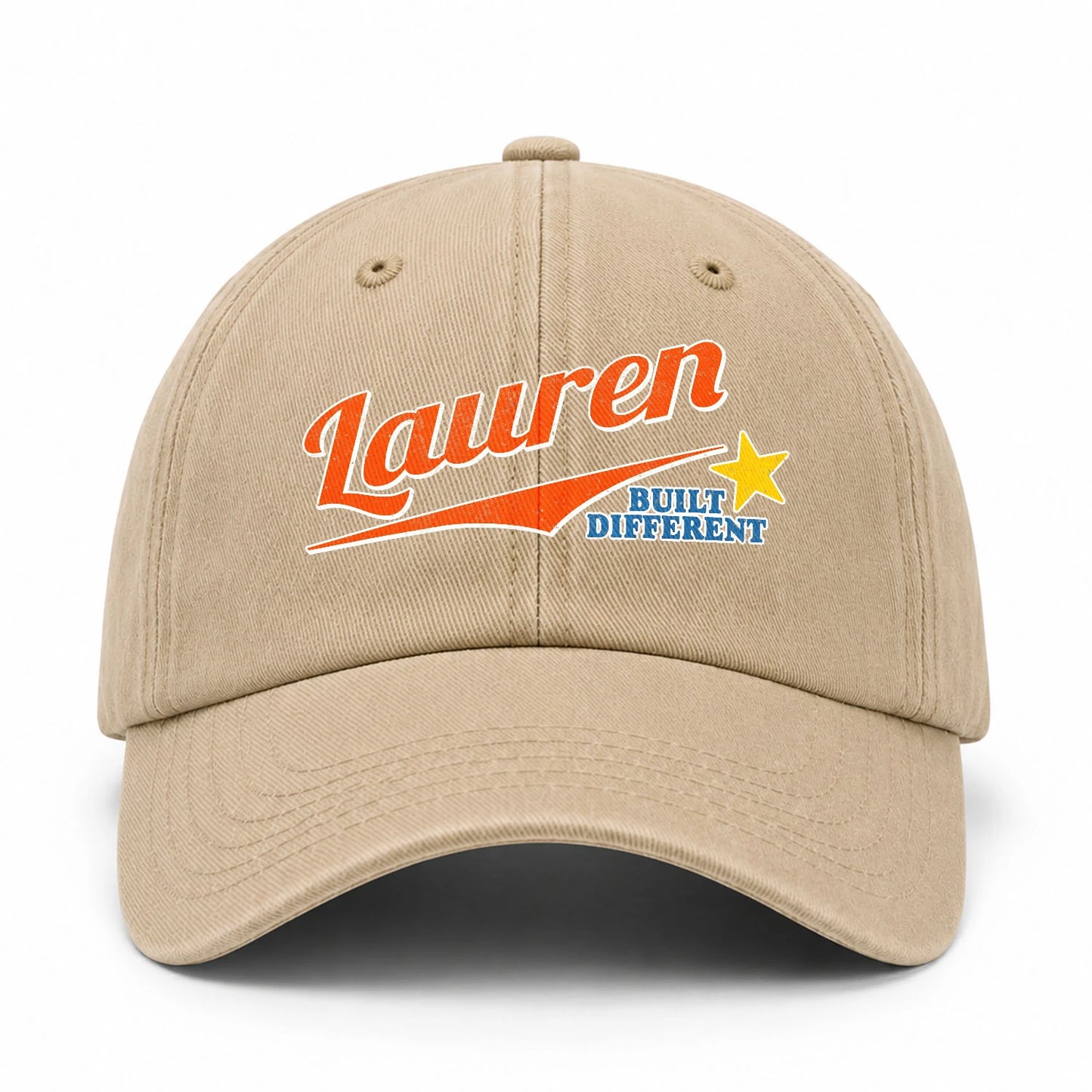Your Name Built Different Logo Washed Cap LAUREN 13K1 C56PF