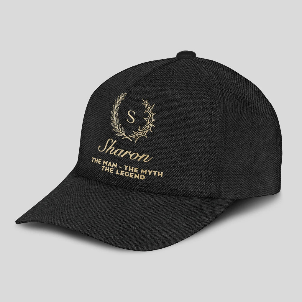 The Man The Myth The Legend God's Crown Black Cap SHARON 13K1 C175PF