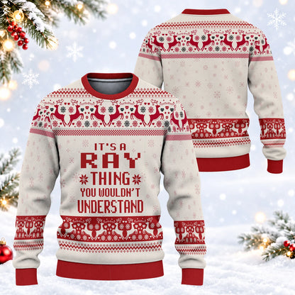 It's A Your Name Thing Red Christmas Ugly Sweater RAY 13K1 UG09
