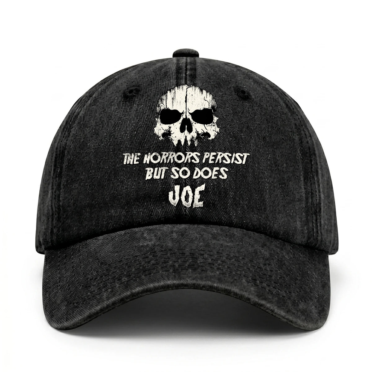The Horrors Persist But So Does Your Name Cool Skull Washed Cap JOE 13K1 C134PF