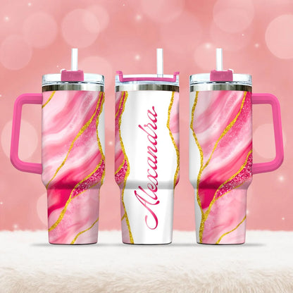 ALEXANDRA 40oz Personalized Tumbler Cup with Straw | Custom Stainless Steel Mug 13K1-TB1