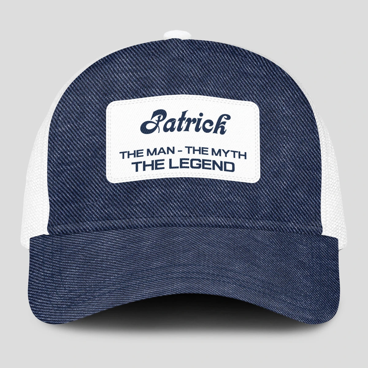 The Man The Myth The Legend Blue Denim Mesh Cap PATRICK 13K1 C194PF