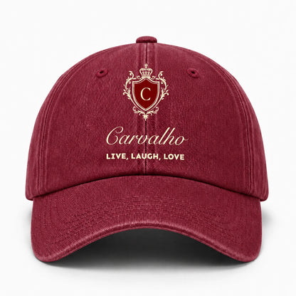 Live Laugh Love Elegant Burgundy Washed Cap CARVALHO 13K1 C89PF