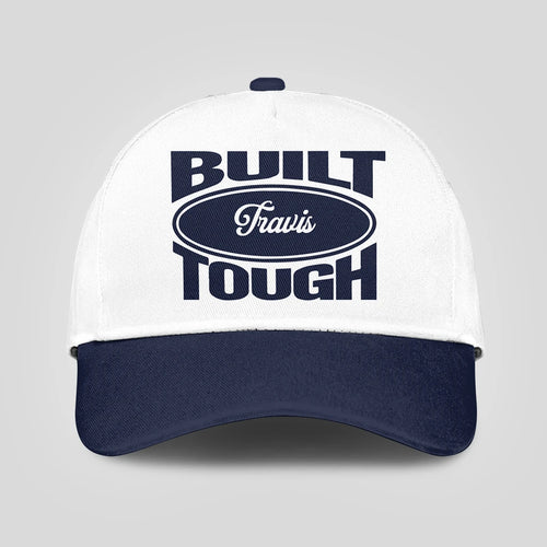 Built Your Name Tough Slogan Blue And White Cap TRAVIS 13K1 C95PF