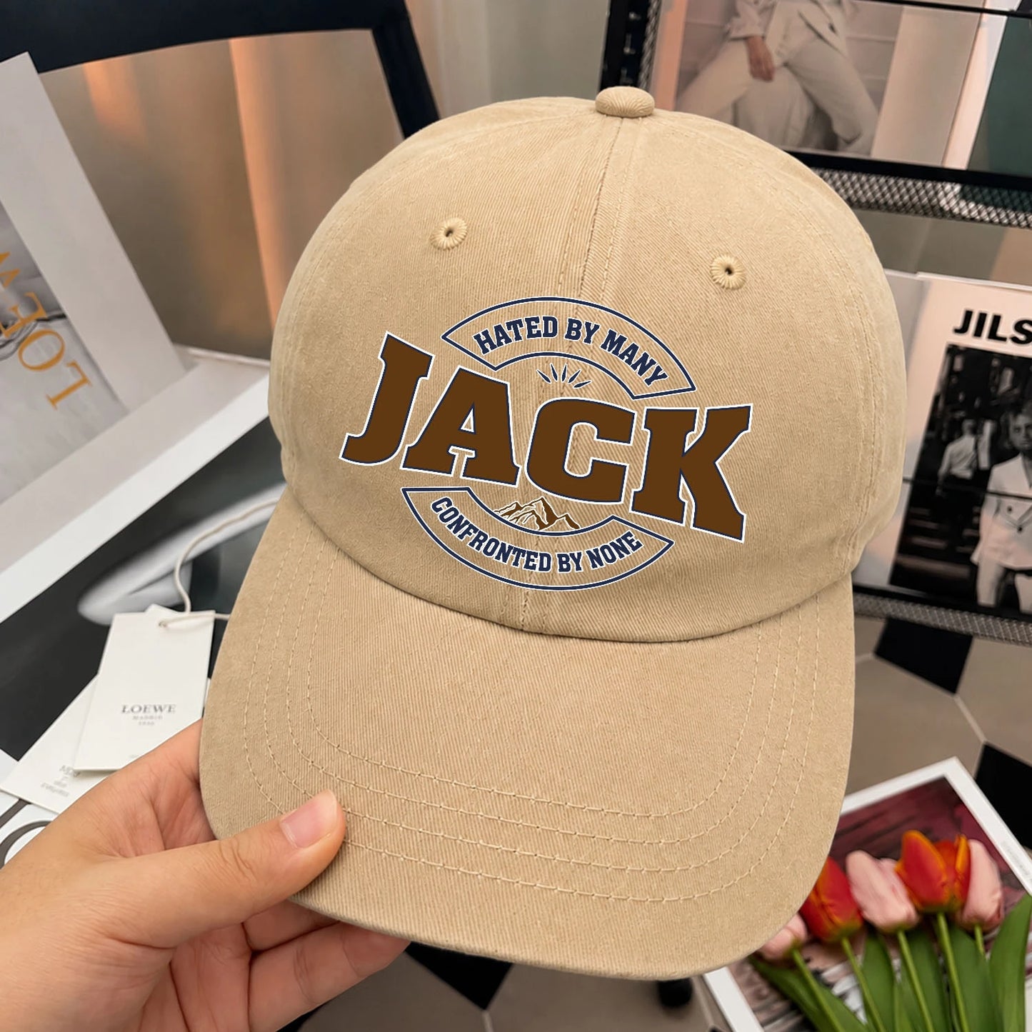 Hated By Many Confronted By None Washed Cap JACK 13K1 C36PF