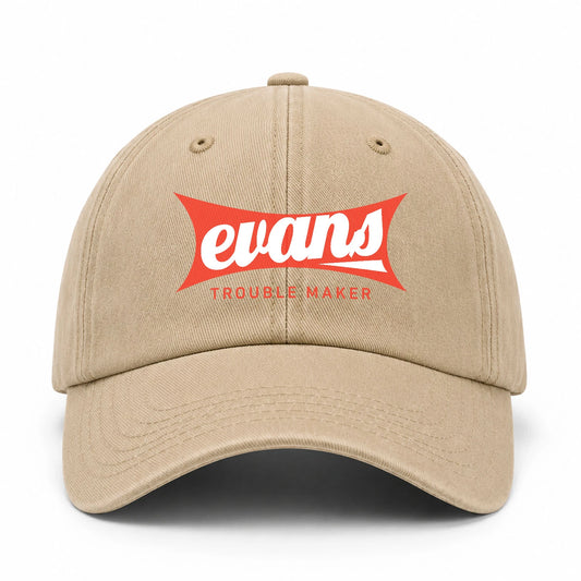 Trouble Maker Red Logo Washed Cap EVANS 13K1 C78PF