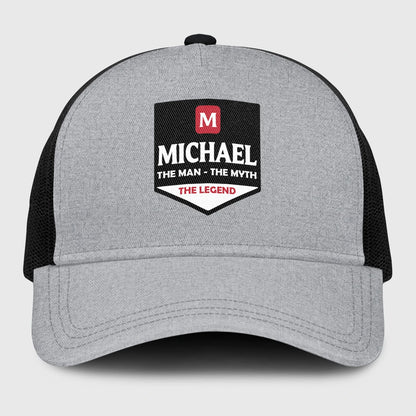 The Man The Myth The Legend Gray Mesh Cap MICHAEL 13K1 C189PF