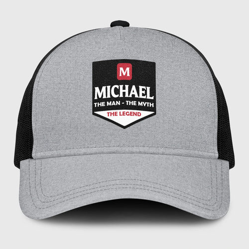 The Man The Myth The Legend Gray Mesh Cap MICHAEL 13K1 C189PF