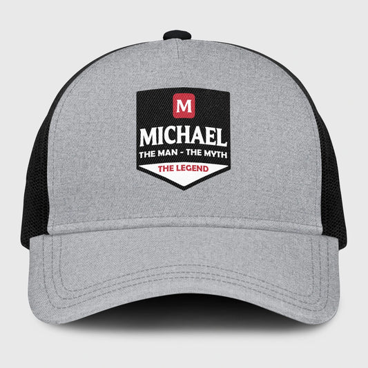 The Man The Myth The Legend Gray Mesh Cap MICHAEL 13K1 C189PF