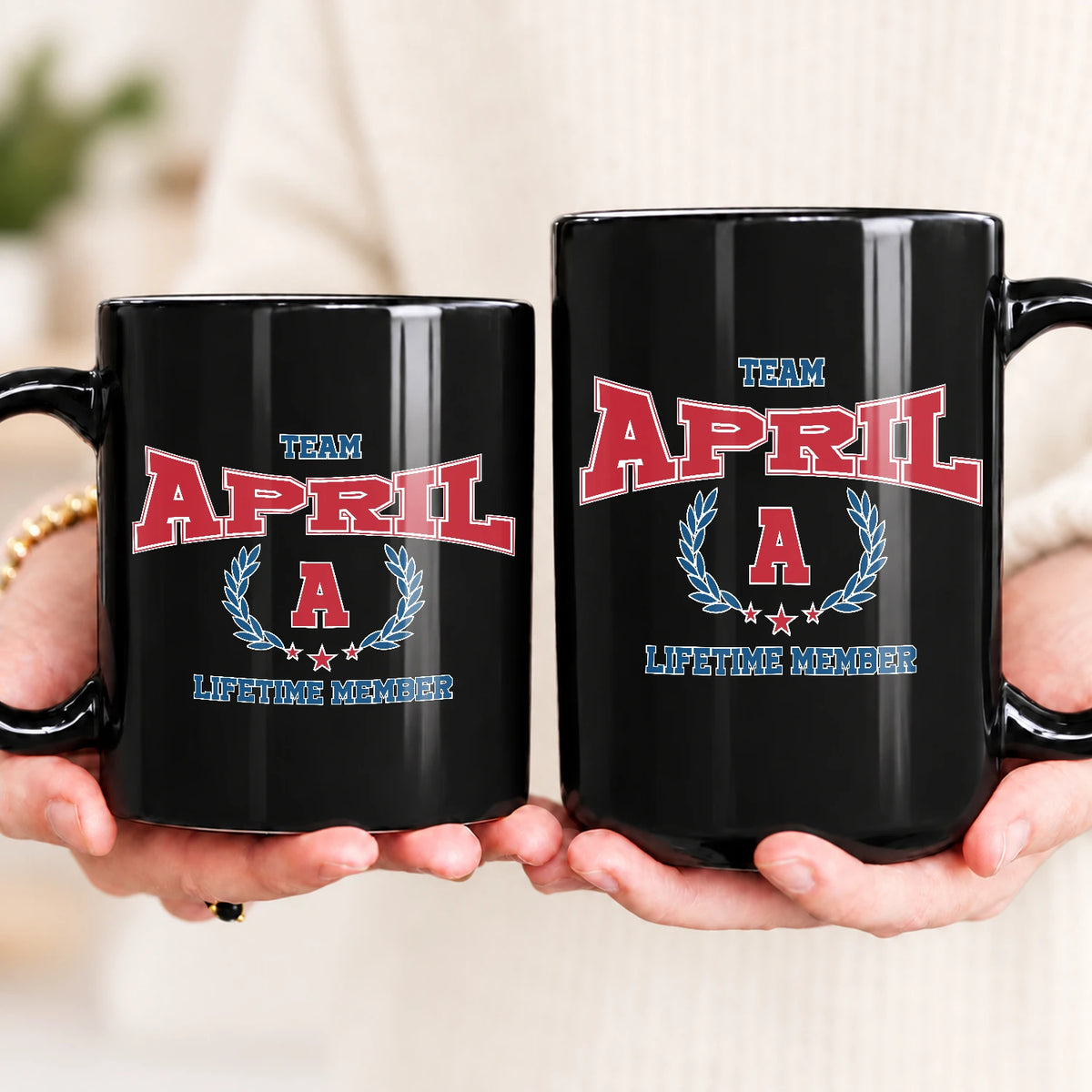 Team Your Name Lifetime Member Sporty Mug APRIL 13K1 MG09
