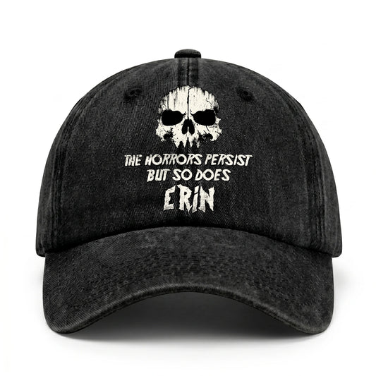 The Horrors Persist But So Does Your Name Cool Skull Washed Cap ERIN 13K1 C134PF