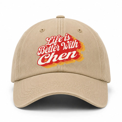 Life Is Better With Your Name Vintage Washed Cap CHEN 13K1 C67PF