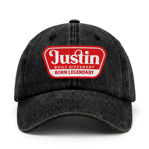Built Different Born Legendary Red Logo Washed Cap JUSTIN 13K1 C63PF