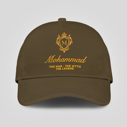 The Man The Myth The Legend Luxury Olive Cap MOHAMMAD 13K1 C91PF