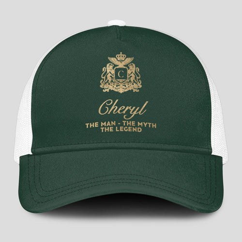 The Man The Myth The Legend Sage Green Mesh Cap CHERYL 13K1 C192PF