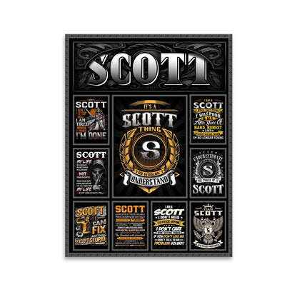 SCOTT Personalized Sponge Floor Mat – Custom Printed Home Decor 13K1-AR2