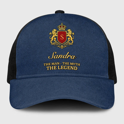 The Man The Myth The Legend Royal Blue Mesh Cap SANDRA 13K1 C187PF